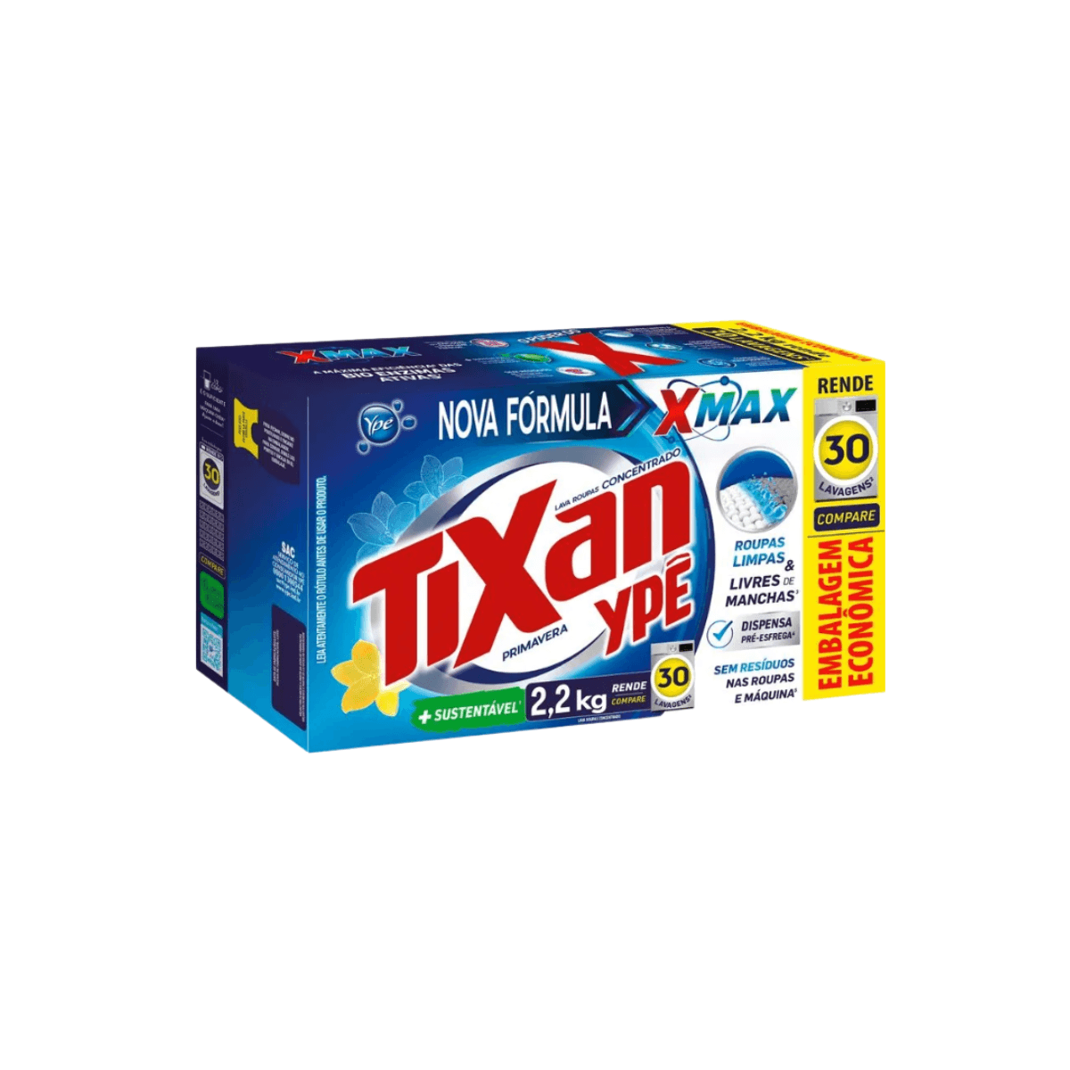 Lava Roupas em Pó Primavera Azul 2,2kg Tixan Ypê
